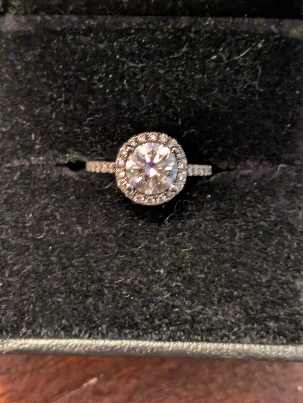 14k WG 1.35 Ct Diamond Ring Color H VS2 - Picture 5 of 7
